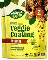 H&E Veggie Coating, Crisp Root Vegetable Crumbs, 10oz (2 Pack) Gluten Free Breadcrumb Replacement, Non GMO, Vegan, Kosher (Including Passover)