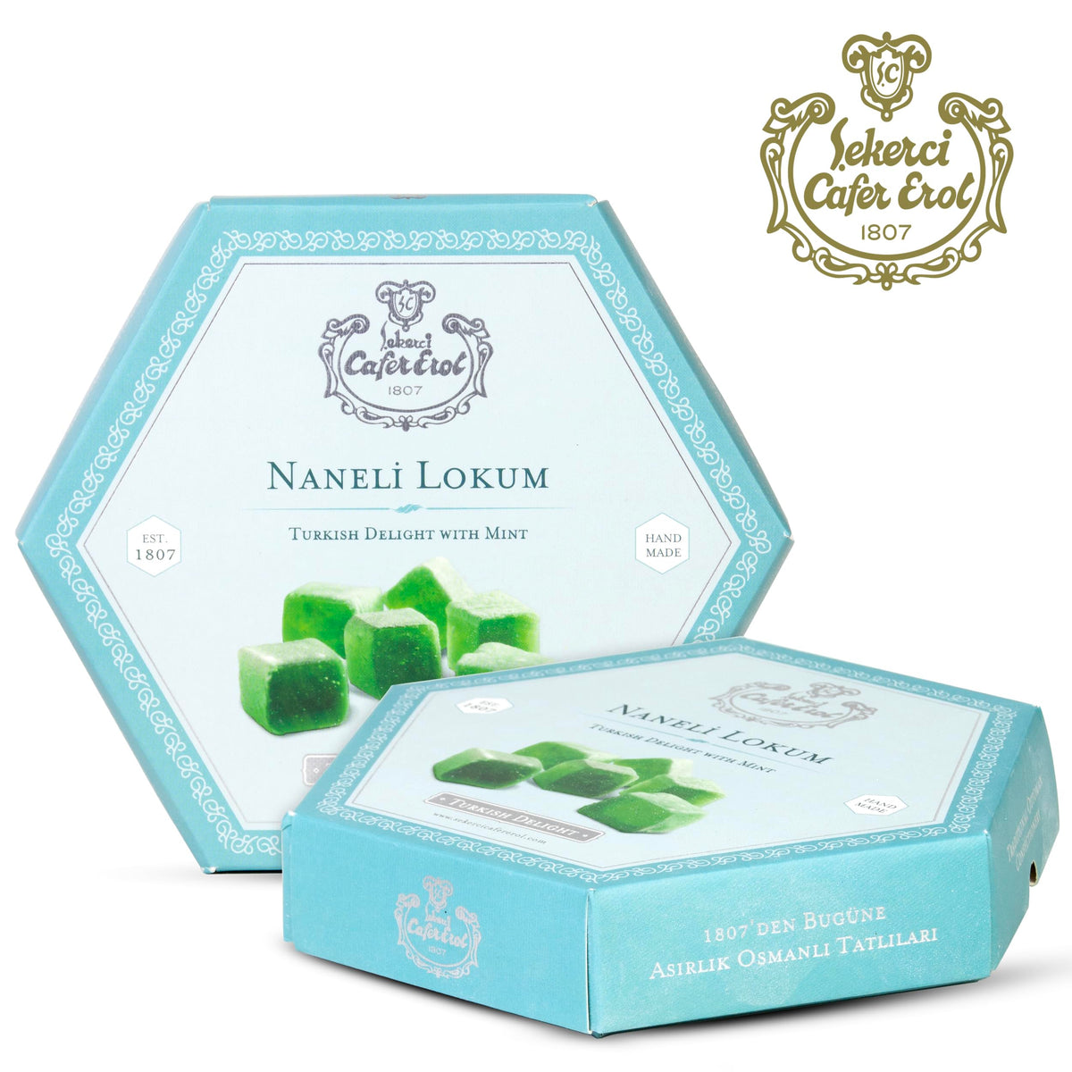 Sekerci Cafer Erol Spearmint Turkish Delight, 14.1 oz (400g)