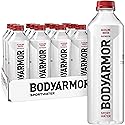 BODYARMOR SportWater Alkaline Water, High Alkaline Bottled Water, pH 9+, 1 Liter (12 Pack), Refreshing Electrolyte Water Pack, Wide Mouth Bottle