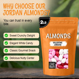 Oh! Nuts Jordan Almonds - Red Pink White - 2 lb - For Easter, Weddings, Baby Showers & Birth - Packed in New York Zip-Seal Bag for Exceptional