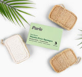 Purle Natural Kitchen Sponges, Eco-Friendly, Compostable Dish Sponges, Loofah & Cellulose Scrubbers, Plastic-Free, Zero-Waste, Biodegradable, Durable