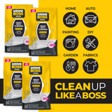 Grime Boss Heavy Duty Surface and Hand Wipes (4x60ct) | Wet Wipe Remove Paint, Oil, Grease, Adhesives, Mud, Dirt | Shop Rag Replace Cleaners like