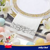 200 Disposable Hand Towels Soft and Absorbent Linen Feel Dinner Napkin Durable Decorative Bathroom Hand Napkins Good for Kitchen, Parties, Weddings