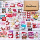 Munchie Mountain 75-Count Valentine Care Package and Valentine's Day Candy Snack Box for Boyfriend, Girlfriend, College student, Grandkids, Husband