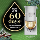 Air Wick Vibrant Plug in Scented Oil Refill, Infused with Essential Oils, Plug in Air Fresheners for Home, Winter Woods & Frosted Ivy, 5 ct