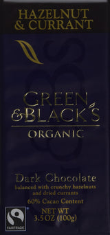 Green & Black’s: Organic Dark Chocolate Hazelnut & Currant (1 x 3.5 oz)