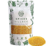 SPICES VILLAGE Orange Peel Granules, Dehydrated Orange Peel, 4 oz, Dried Zest, Dry Citrus Fruit Rind for Baking Cooking and Tea, Kosher, Gluten Free