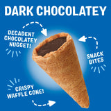 Drumstick Bites Dark Chocolatey Waffle Cone Snacks, Chocolate Dessert, Pantry Snacks