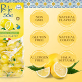 Perle di Sole Italian Lemon Drops Hard Candy Individually Wrapped (7.05 oz) Made with Essential Oils of Amalfi Coast P.G.I. Lemon - Italian Imported
