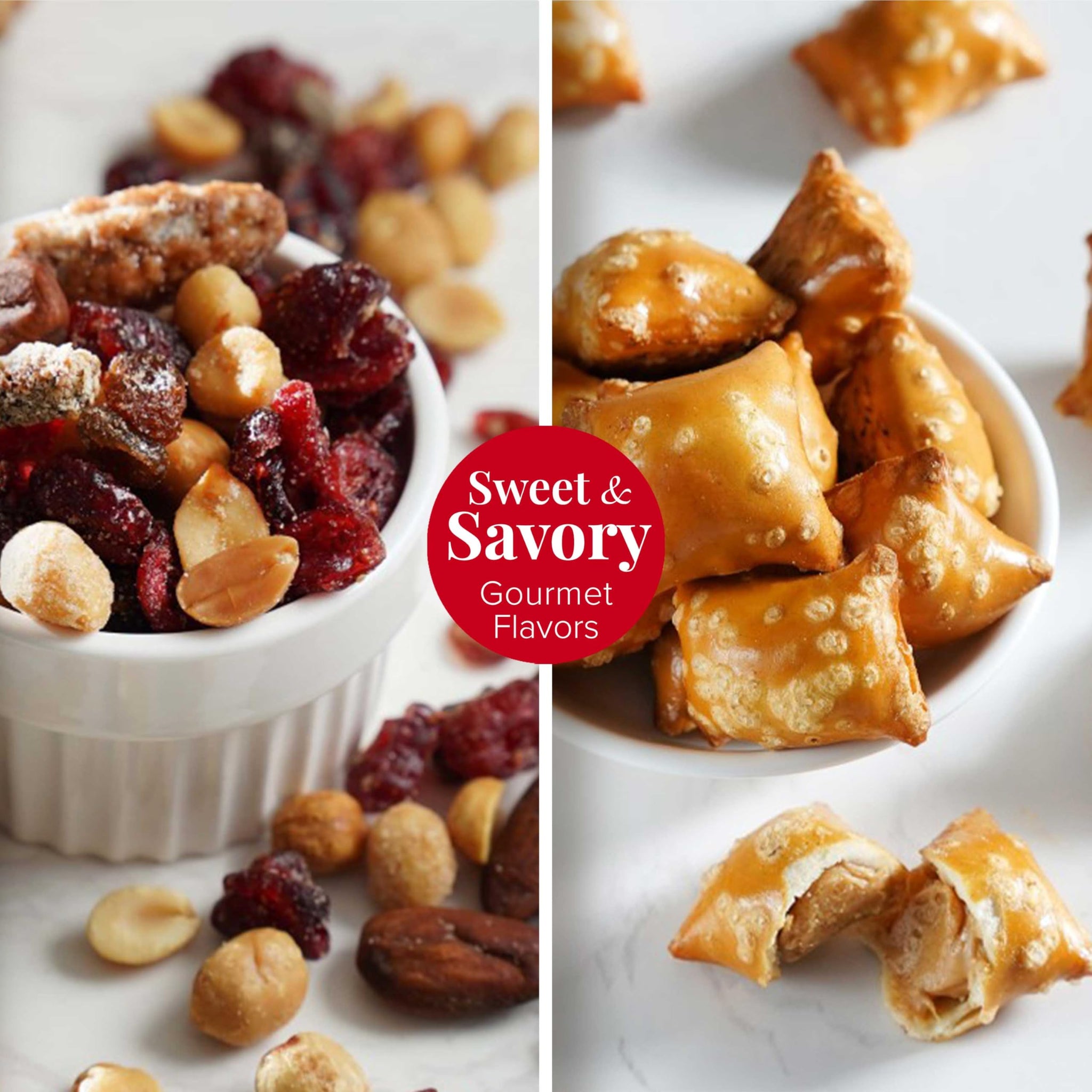 Broadway Basketeers Tower Snack Gift Basket - Gourmet Basket Gifts for Family, Friends & Groups - Sweet & Savory Large Gift Basket with Cookies