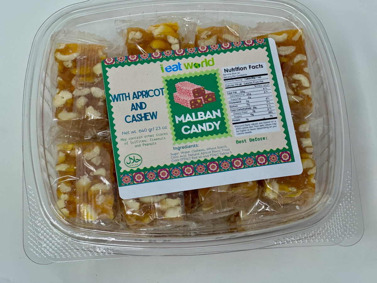 IEATWORLD Premium Malban & Nougat Candy Assortment - 12 Varieties of Nut & Fruit Flavors | Authentic Middle Eastern Halal Sweets, Perfect for Gifting