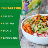 Lotus Foods Organic Brown Jasmine Rice - Whole Grain Jasmine Rice, Gluten Free Brown Rice, Organic Rice, Long Grain Asian Sticky Rice, Quick Cook Rice in Bulk, Gluten Free - 30 Oz (Pack of 2)
