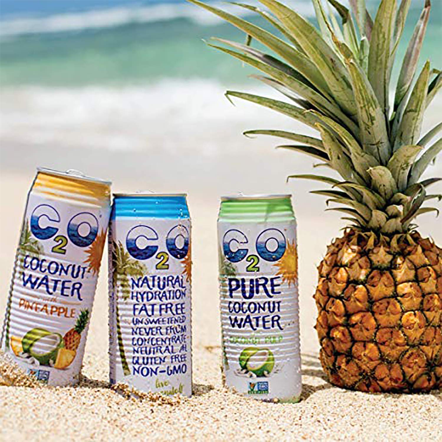 C2O Pure Coconut Water, Unsweetened, 17.5 oz