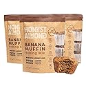 Honest Almond Protein Banana Muffin Mix | Almond Flour Baking Mix | Gluten-Free, Dairy-Free, Plant-Based, Healthy, All-Natural, Low Sugar | 11 Oz (12 Servings Per Package) (Pack of 3)