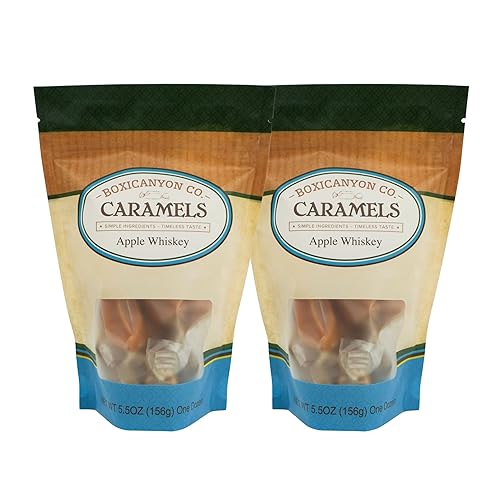 Apple Whisky Caramels | Pack of 2 | 12 Caramel Each | Boxicanyon Caramels