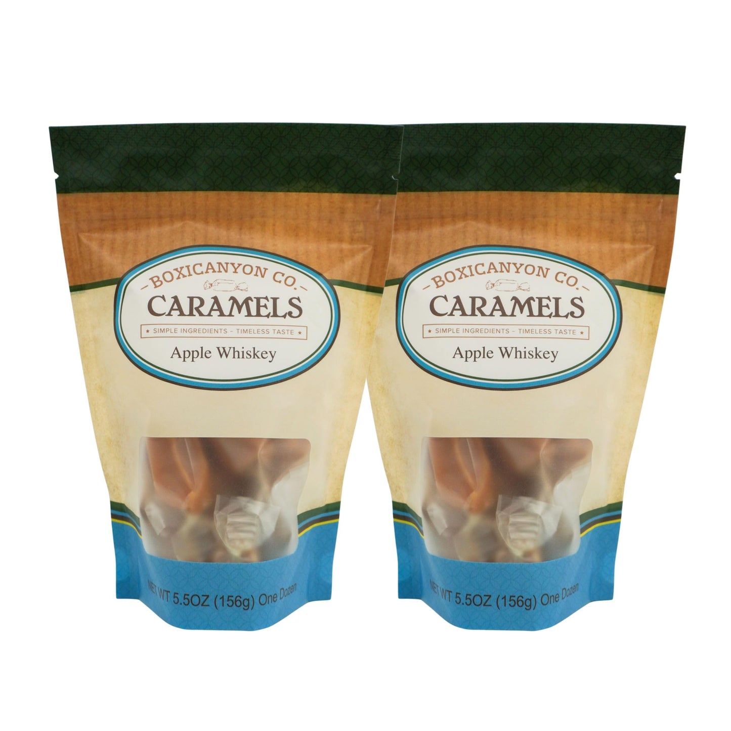 Apple Whisky Caramels | Pack of 2 | 12 Caramel Each | Boxicanyon Caramels