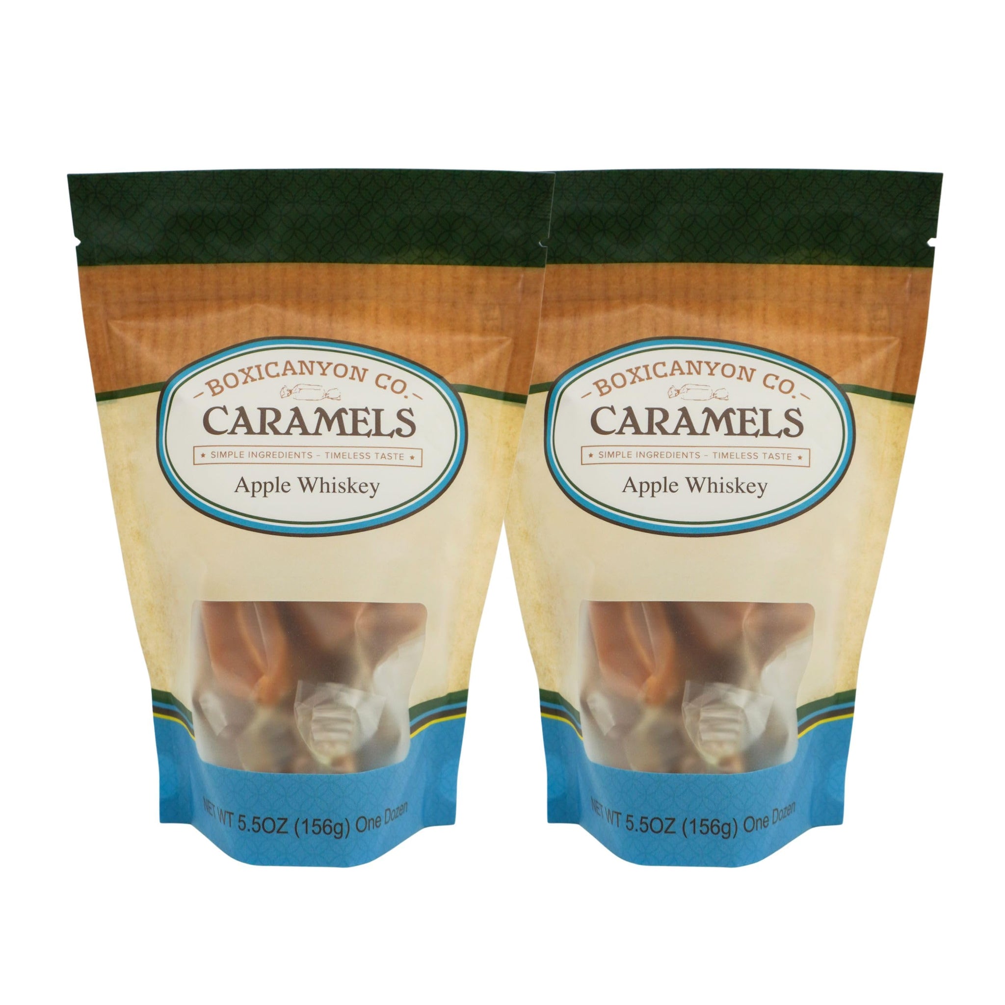 Apple Whisky Caramels | Pack of 2 | 12 Caramel Each | Boxicanyon Caramels
