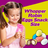Woppers Robin Eggs Candy, Bulk 64 Count Snack Size Individually Wrapped Whoopers Milk Chocolate Malted Balls with Pastel Candy Shells, for Goodie Bags