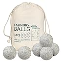 Wool Dryer Balls 6 Pack Reusable Laundry Drying Ball New Zealand Natural Fabric Softener Reduce Clothing Static and Wrinkles