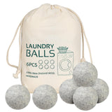 Wool Dryer Balls 6 Pack Reusable Laundry Drying Ball New Zealand Natural Fabric Softener Reduce Clothing Static and Wrinkles