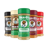 Dan-O's 5 Bottle Seasoning Set, Small Bottles, 5 Pack, Includes Original, Spicy, Chipotle, Crunchy and Cheesoning Seasonings, Sugar Free, Zero