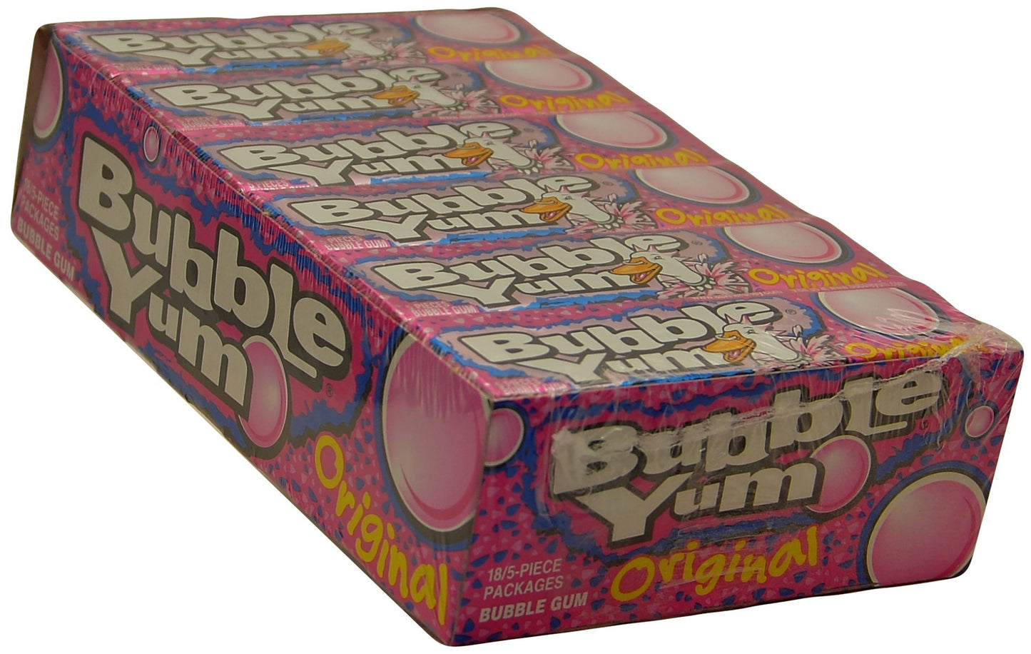Hersheys Bubble Yum Regular, 5-Count (Pack of 18)