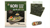 Kimnori Organic Roasted Seaweed Sushi Nori Sheets (10 sheets, 25g) - Professional Grade Full Size Nori for Sushi & Kimbap - California Crafted, Keto
