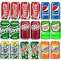 Soft Drink Assortment Variety: Cola, Pepsi, Sprite, Mountain Dew, Dr. Pepper, Brisk Iced Tea, Canada Dry Ginger Ale, Sunkist - 12 Fl Oz cans (18 Pack)