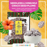 Asia Trans Sweet Seedless Crack Seed Plums | Chewy Li Hing Mui Candy - Tangy Chinese Dried Plum For Hawaiian Snacks Cravings - 4 Oz