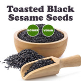 Food to Live Toasted Black Sesame Seeds, 8 Ounces - Crunchy and Nutritious Snack, Oven Roasted, Unsalted, No Oil Added, Perfect for Cooking, Baking