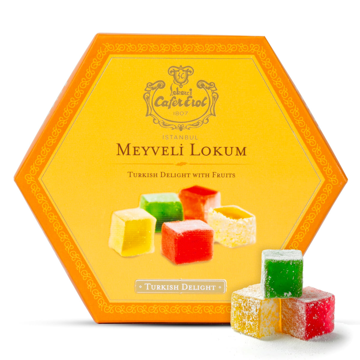 Sekerci Cafer Erol Assorted Fruit Turkish Delight, 14.1 oz (400g)
