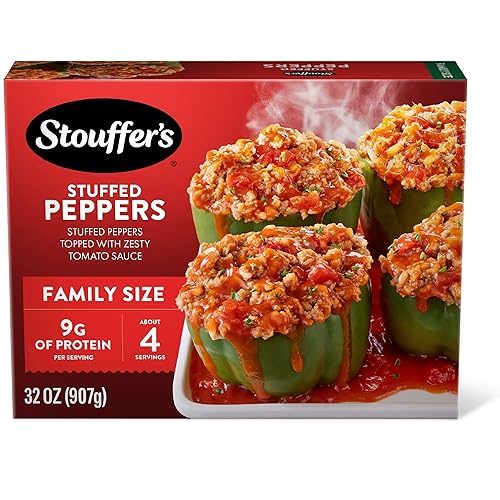 Stouffer's Stuffed Peppers, Family Size, Frozen Stuffed Peppers, Easy Family Frozen Dinner