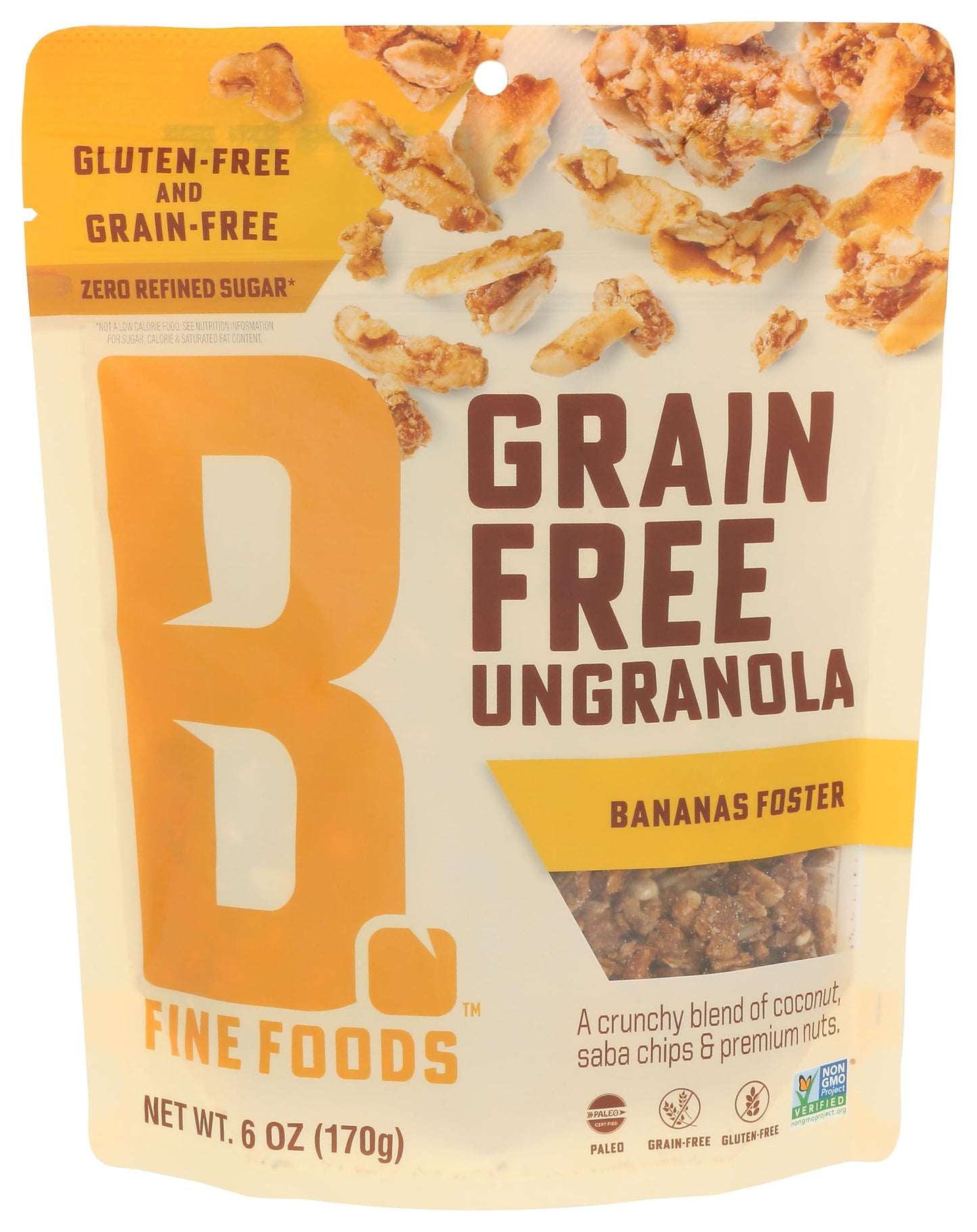 BUBBAS FINE FOODS Bananas Foster Grain Free Ungranola, 6 OZ