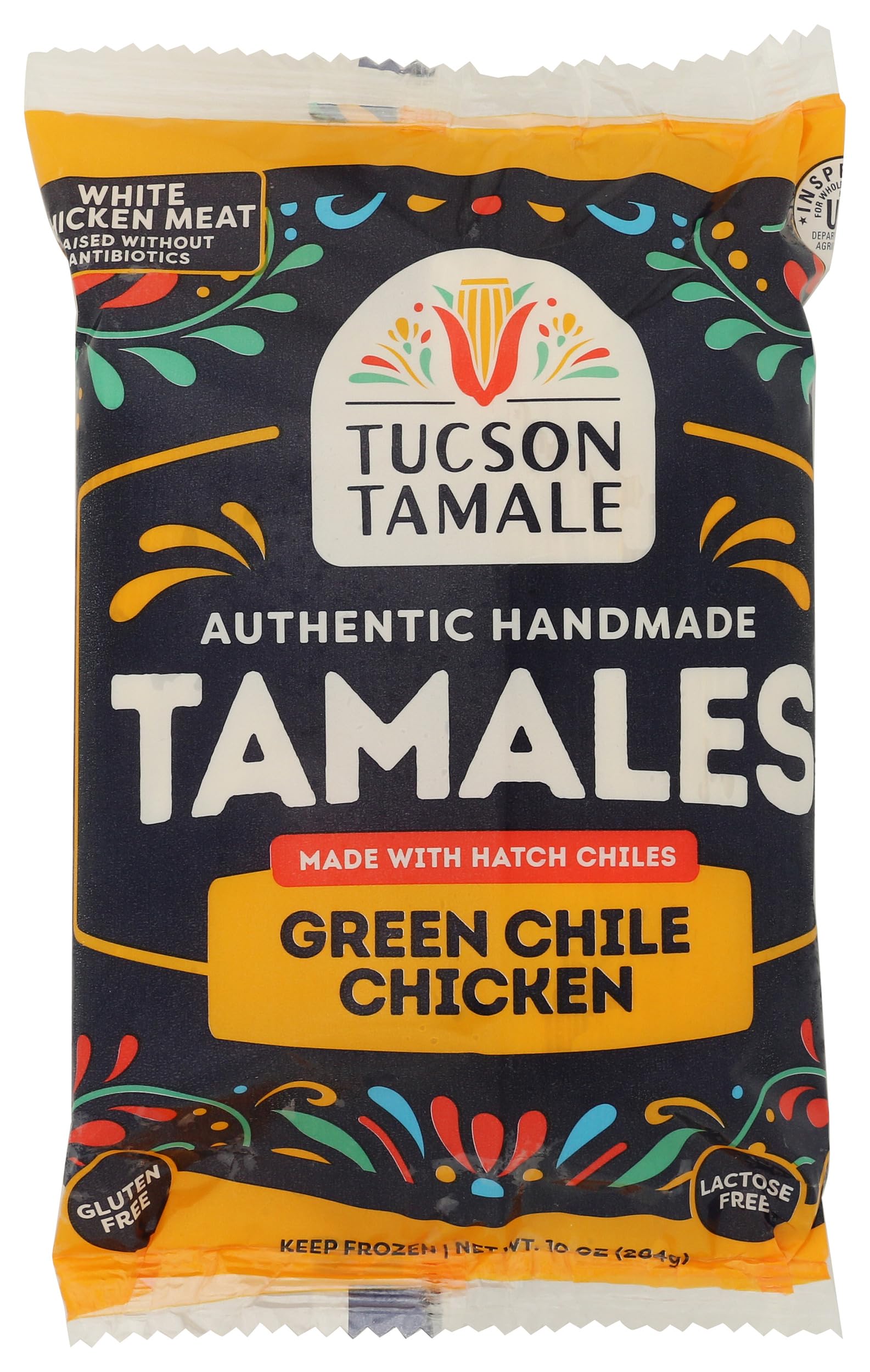 Tucson Tamale Company, Green Chile & Chicken Tamales, 10 Oz (Frozen)