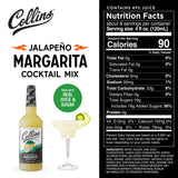 Collins Jalapeno Margarita Mix | Made With Real Jalapeno Puree and Lime, Lemon, and Orange Juice With Natural Flavors, Cocktail Recipe Ingredient