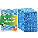 SCRUBIT Reusable Cleaning Wipes, Handy Wipes for Kitchen and Office - Dish Cloths for Washing Dishes - Multi Purpose Disposable Cleaning Towels (12 x