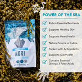 VITAMINSEA Nori Dried Seaweed | Vegan Certified Wild North Atlantic Nori Laver | Perfect for Thyroid Support | Rich in Iodine, Calcium, Iron, Vitamin