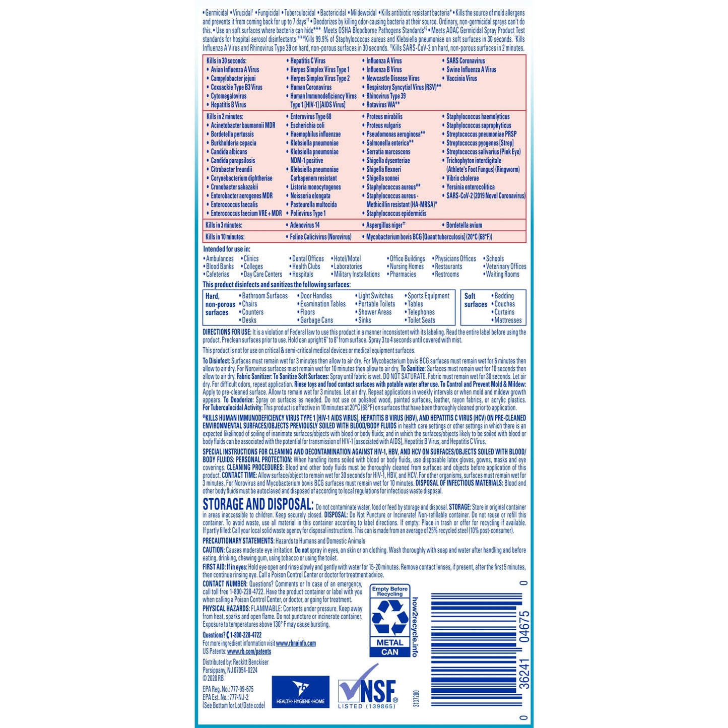 Professional Lysol Disinfectant Spray, Fresh, 228oz (12X19oz)