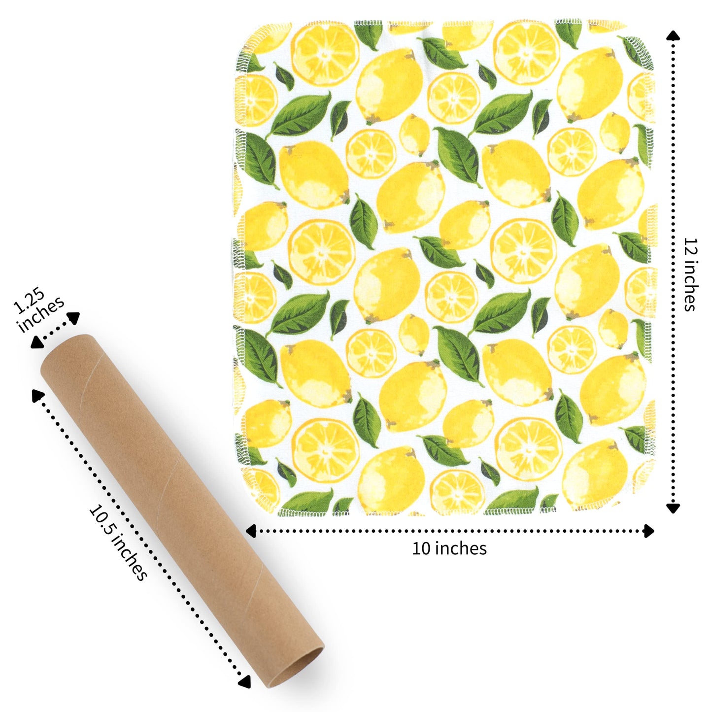 The Useless Brand Reusable Paper Towels Roll | 12 Eco Friendly Washable Cotton Flannel Towels w/Cardboard Roll | Zero Waste & Sustainable | Fits on