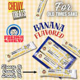 French Chew Taffy, Classic, Soft & Chewy Banana Candy, Made in the USA, Pack of 24