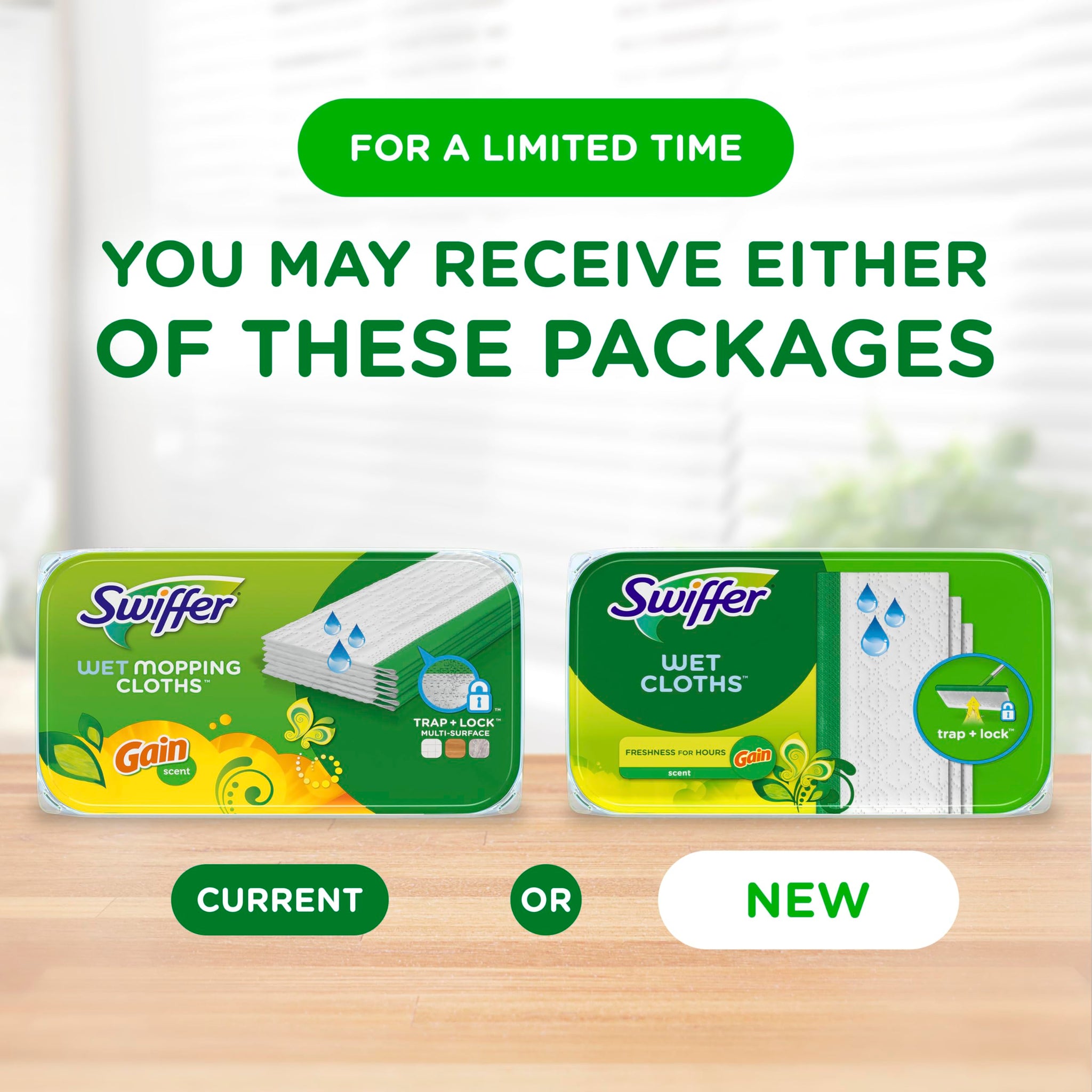 Swiffer Sweeper Wet Mopping Pad Refills for Floor Mop Gain Scent 24 Count