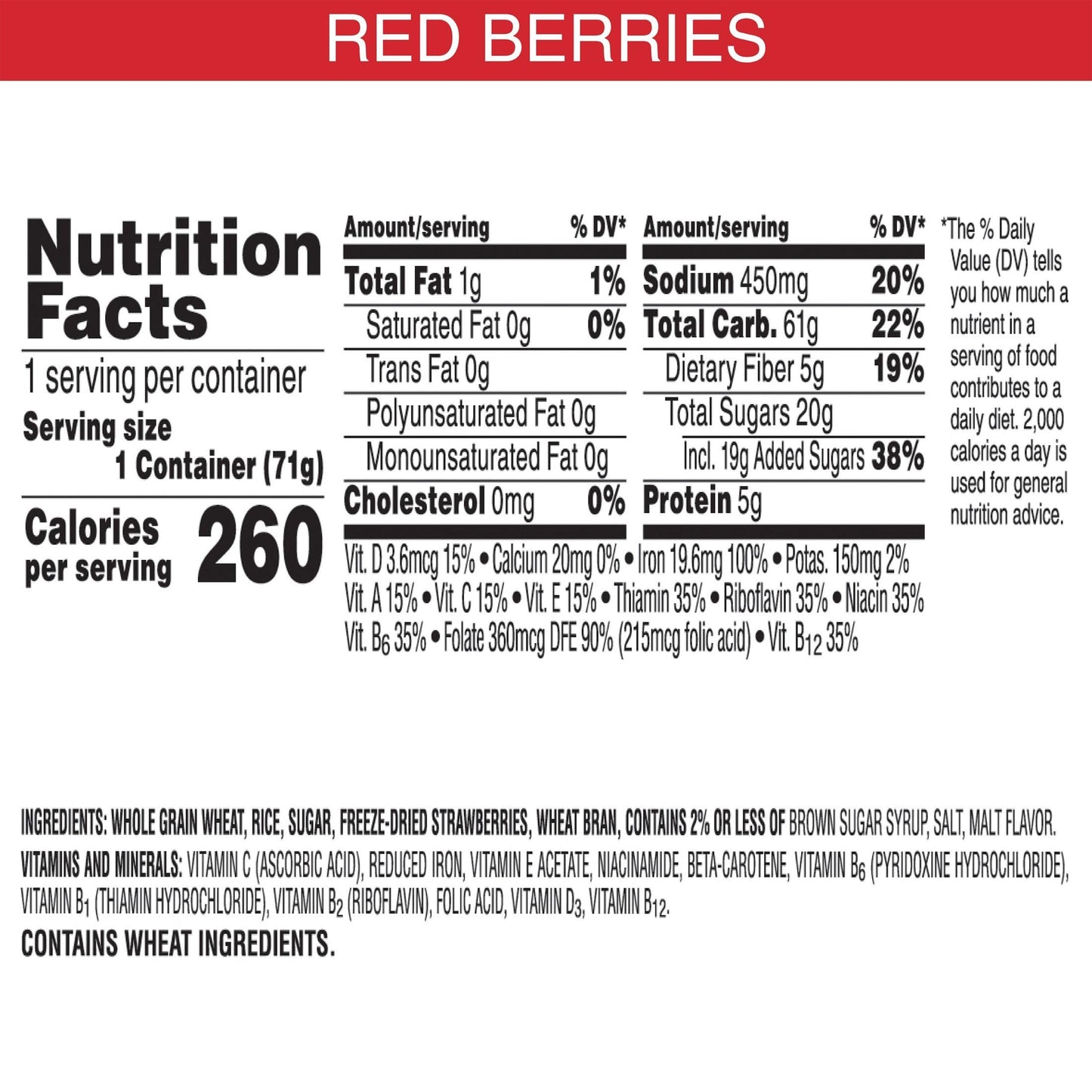 Kellogg’s Special K Breakfast Cereal Cups, 11 Vitamins and Minerals, Made with Real Strawberries, Red Berries, 30oz Case (12 Cups)