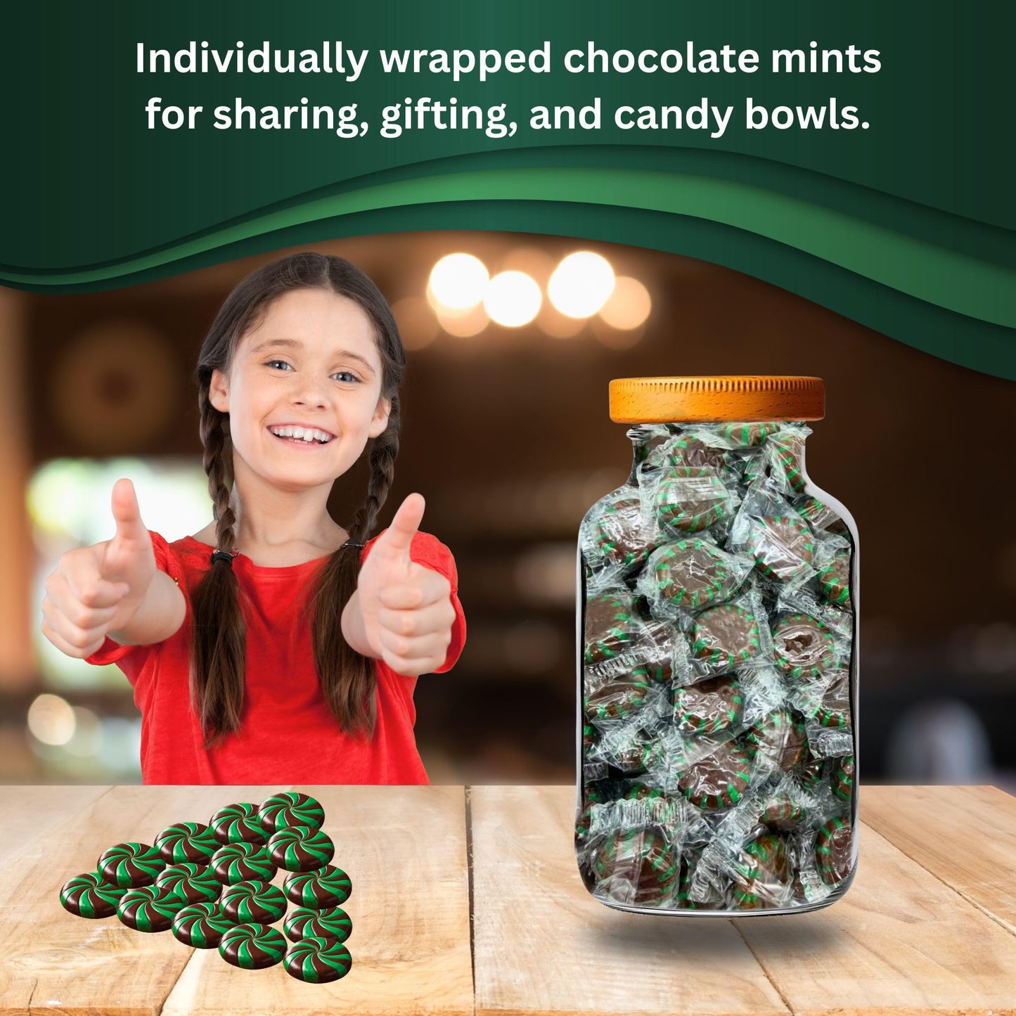 CandyBoxed Chocolate Mints | Individually Wrapped 3 Pound | Bulk Peppermint Chocolate Candy | Chocolate Starlight Mints hard Candy