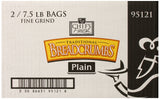 Chef's Finest Traditional Bread Crumbs | 7.5-lbs. (Pack of 2) | Fine Grind, Plain Breadcrumbs for Cooking, Baking & Frying