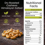 Dry Roasted Cashews Himalayan Salted (1 LB.) - Baked in Small Batches for Added Freshness - Oven Roasted to Perfection without Oil - Farm Fresh Nuts