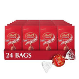 Lindt LINDOR Milk Chocolate Truffles, Milk Chocolate Candy with Smooth, Melting Truffle Center, 0.8 oz. Bag, Pack of 24