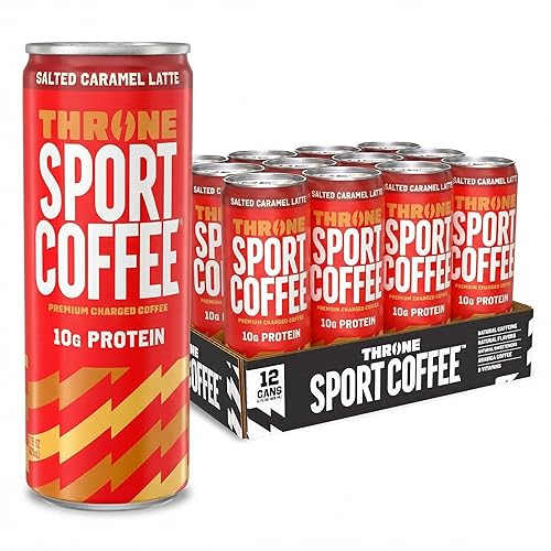 Throne Sport Coffee Latte - 10g protein - 150mg Natural Caffeine and B Vitamins - Lactose-Free, Premium Arabica, NSF Certified, Active Lifestyles