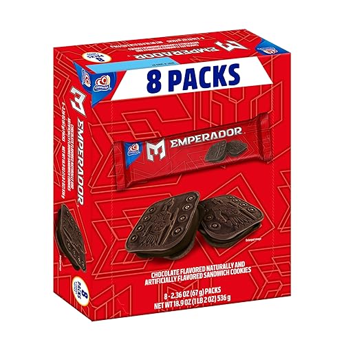 Gamesa Emperador Chocolate Flavored Sandwich Cookies, 2.36 Oz, Pack of 8
