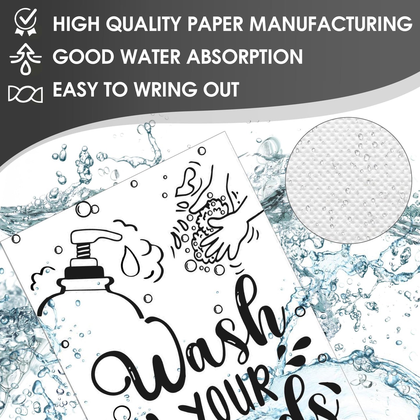 100 Pcs Disposable Hand Towels for Bathroom Funny Paper Guest Towels Decorative Dinner Napkins for Room Wedding Birthday Holiday Anniversary Baby
