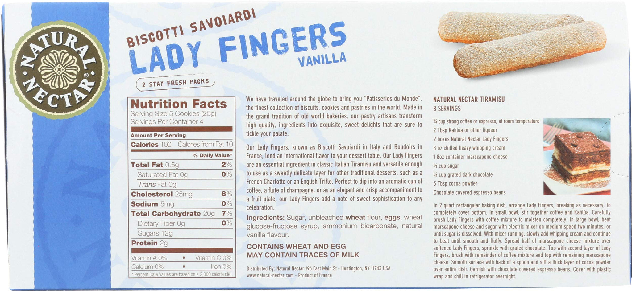 Natural Nectar Cookie Lady Finger, 3.5 oz